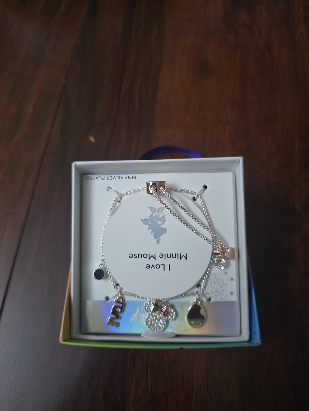 Disney Silver Minnie Mouse Charm Bracelet